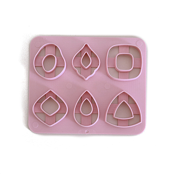ABS Plastic Plasticine Tools, Clay Dough Cutters, Moulds, Modelling Tools, Modeling Clay Toys for Children, Square/Triangle, Teardrop, 12x10cm