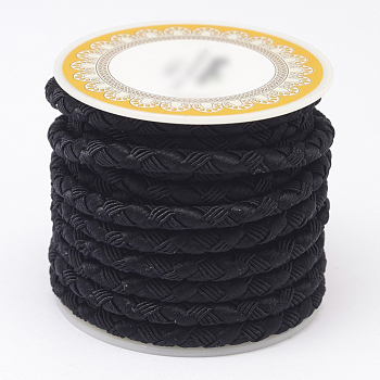 Nylon Threads, Black, 5mm, about 4.37 yards(4m)/roll