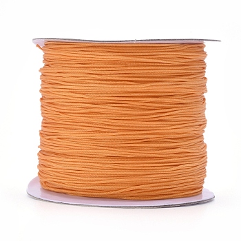 Nylon Thread, Nylon Jewelry Cord for Custom Woven Jewelry Making, Dark Orange, 0.6mm, about 142.16 yards(130m)/roll