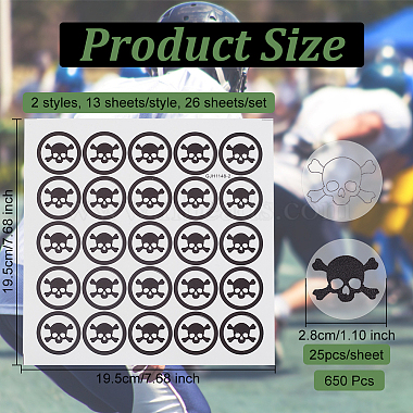 26 Sheets 2 Styles PVC Plastic Waterproof Stickers(DIY-OC0004-24A)-2