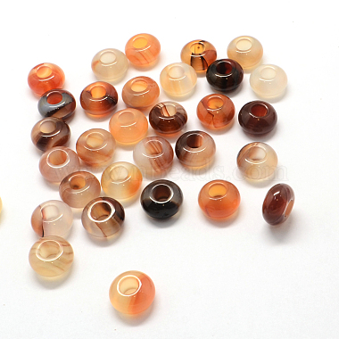 Rondelle Natural Agate European Beads