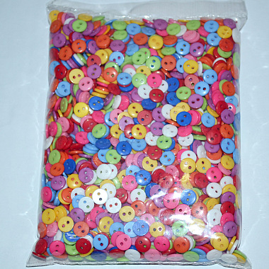 Flat Round 2-Hole Buttons(X-FNA1494)-2