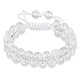 Sparkling Round Glass Braided Bead Bracelet(BJEW-SW00082-01)-1