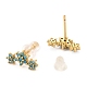 Brass Micro Pave Cubic Zirconia Stud Earrings(EJEW-F273-15E-G)-2