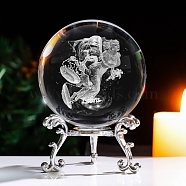 Inner Carving Constellation Glass Crystal Ball Diaplay Decoration, Fengshui Home Decor, Libra, 80mm(PW-WG84004-09)