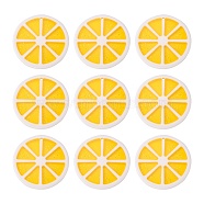 Resin Pendants, with Glitter Powder, Lemon, Yellow, 34~35x3~4mm, Hole: 2mm(RESI-R337-5)