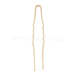 Hair Accessories Iron Hair Forks Findings, Golden, 63~63.5x6~11x1mm(IFIN-C004-03G)