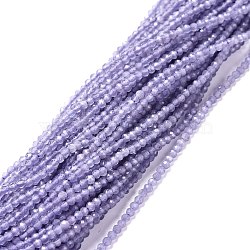 Cat Eye Beads Strands, Round, Faceted, Lilac, 2mm, Hole: 0.2mm, 14.17 inch(36cm), 174~184pcs/strand(CE-I005-A39)