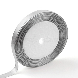 Single Face Satin Ribbon, Polyester Ribbon, Light Grey, 1/4 inch(6mm), about 25yards/roll(22.86m/roll), 10rolls/group, 250yards/group(228.6m/group)(RC6mmY-121)