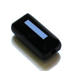 Imitation Austrian Crystal Beads, Grade AAA, Faceted, Rectangle, Black, 4.55x8x3mm, Hole: 0.7~0.9mm(SWAR-F081-5x8mm-23)