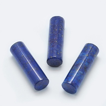 Natural Lapis Lazuli Beads, Undrilled/No Hole Beads, Dyed, Column, 35x11mm