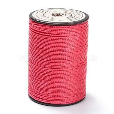 0.65mm Cerise Waxed Polyester Cord Thread & Cord