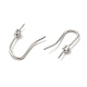 Rhodium Plated 925 Sterling Silver Earring Hooks(STER-P056-14P)-2
