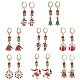 8 Pair 8 Style Glass Dangle Leverback Earrings(EJEW-JE05286)-1