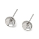 Brass Stud Earring Findings(KK-A300-29B-P)-1
