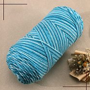 5-Ply Milk Cotton Knitting Acrylic Fiber Yarn, for Weaving, Knitting & Crochet, Segment Dyed, Deep Sky Blue, 2.5mm(PW-WG35476-03)