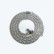 304 Stainless Steel Herringbone Chain Necklaces, Stainless Steel Color, 17.80 inch(45.2cm)(NJEW-P282-04P)