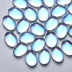 Glass Cabochons, AB Color Plated, Oval, Clear AB, 18x13x7mm(X-GLAA-S190-011A-B01)