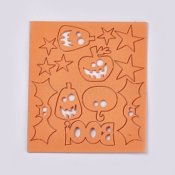 Sponge EVA Sheet Foam Paper Sets, With Adhesive Back, Kids Handmade DIY Scrapbooking Craft, Halloween Theme, Orange, 16.4x14.55x0.21cm(AJEW-TAC0019-12E)