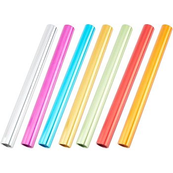 7Pcs 7 Colors Aluminum Alloy Relay Batons, Race Equipments for Running Race Team, Round Tube, Mixed Color, 299x28mm, Inner Diameter: 22.5mm, 1pc/color