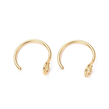 316 Stainless Steel Hoop Nose Rings, Piercing Body Jewelry for Men Women, Golden, 20 Gauge, 10x9.5x0.8mm, Pin: 0.8mm, Hole: 1.8mm