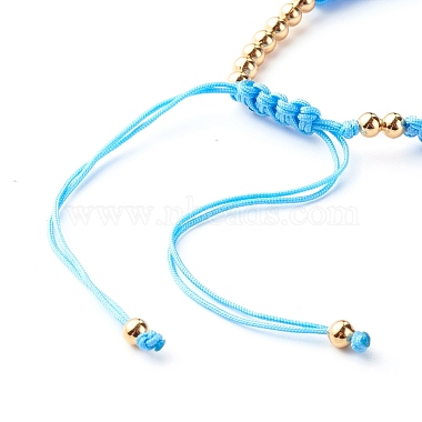 Adjustable Nylon Thread Braided Bead Bracelets for Kid(BJEW-JB06461)-4