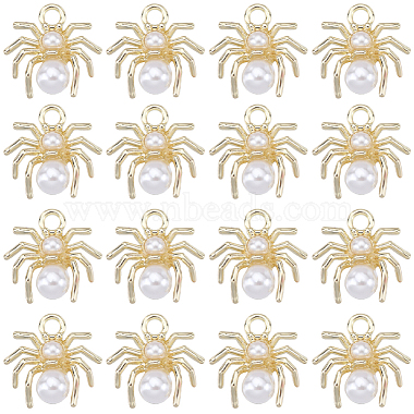 Light Gold Spider Alloy Pendants
