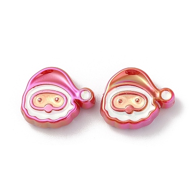 Magenta Santa Claus Acrylic Beads