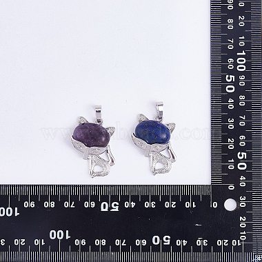 4Pcs 4 Styles Natural Mixed Gemstone Pendants(G-SZ0002-22)-8