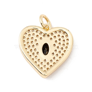 Brass Micro Pave Cubic Zirconia Pendants(KK-E005-35G)-3