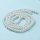 Perle de verre blanche ronde perles en vrac pour la fabrication artisanale de collier de bijoux(X-HY-8D-B01)-3