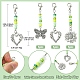 Glass Beaded & Alloy Pendant Decorations(HJEW-YW00004)-3