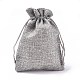 Polyester Imitation Burlap Packing Pouches Drawstring Bags(X-ABAG-R004-14x10cm-11)-1