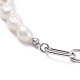 Natural Keshi Pearl Beaded Necklace with 304 Stainless Steel Paperclip Chains for Women(NJEW-JN03849)-4