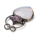 Natural & Synthetic Mixed Gemstone & Amethyst Big Pendants(G-A221-04)-3