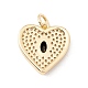 Brass Micro Pave Cubic Zirconia Pendants(KK-E005-35G)-3