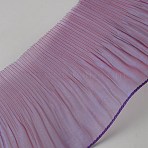 Ruffled Polyester Ribbons, for Clothes Accessories, Purple, 4-3/4 inch(120mm)(SRIB-WH0011-415A)