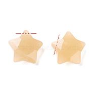 Natural Topaz Jade Charms, Star, Faceted, 13~13.5x14~14.5x6~6.5mm, Hole: 0.8mm(X-G-H241-04G)