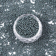 TOHO Round Seed Beads, 11/0, Japanese Seed Beads, (1207) Opaque Turquoise Blue Marbled, 11/0, 2x1.5mm, Hole: 0.7mm, about 20000pcs/bag, 100g/bag(SEED-R049-1207)