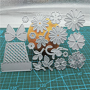Carbon Steel Cutting Dies Stencils, for DIY Scrapbooking/Photo Album, Decorative Embossing DIY Paper Card, Flower, Matte Platinum Color, 10x14.2cm(DIY-L022-010)