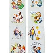 Father's Day
 8 Styles Stickers Roll, Round Paper Adhesive Labels, Decorative Sealing Stickers for Gifts, Party, Mixed Color, 25mm, 500pcs/roll(DIY-R083-01C)