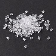 Plastic Ear Nuts, Earring Backs, Clear, 3x3mm, Hole: 0.3mm, about 8000pcs/bag(FIND-R008-3x3mm)