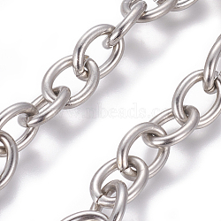304 Stainless Steel Rolo Chains, Belcher Chain, Unwelded, Stainless Steel Color, 8mm, Links: 10.5x8x2mm(CHS-L020-040P)
