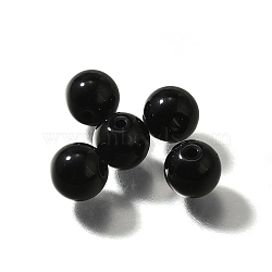 K9 Glass, Imitation Austrian Crystal Beads, Round, Black, 5.5x6mm, Hole: 1.2mm(GLAA-R004-03H)