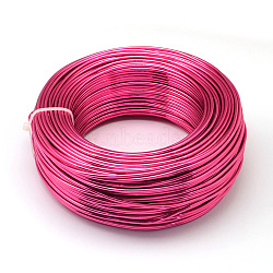 Round Aluminum Wire, Flexible Craft Wire, for Beading Jewelry Doll Craft Making, Fuchsia, 20 Gauge, 0.8mm, 300m/500g(984.2 Feet/500g)(AW-S001-0.8mm-05)