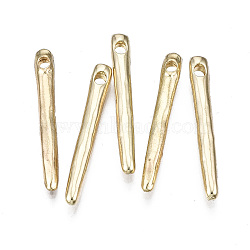 Rack Plating Alloy Pendants, Cadmium Free & Lead Free, Pin, Light Gold, 27x3x2.5mm, Hole: 1.8mm(PALLOY-T077-60LG-RS)