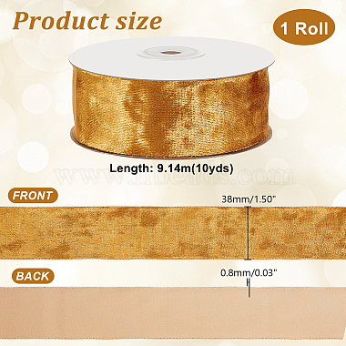 10 Yards Single Face Velvet Ribbon(OCOR-WH0085-33A-01)-2