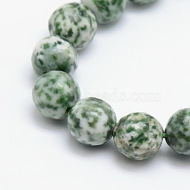 12mm Green Round GreenSpot Stone Beads