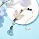 Butterfly Brass Pendant Decorations(HJEW-TA00131-03)-2