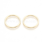 Brass Linking Rings, Nickel Free, Real 18K Gold Plated, 20x1.5mm, 17mm inner diameter(KK-T020-55G)